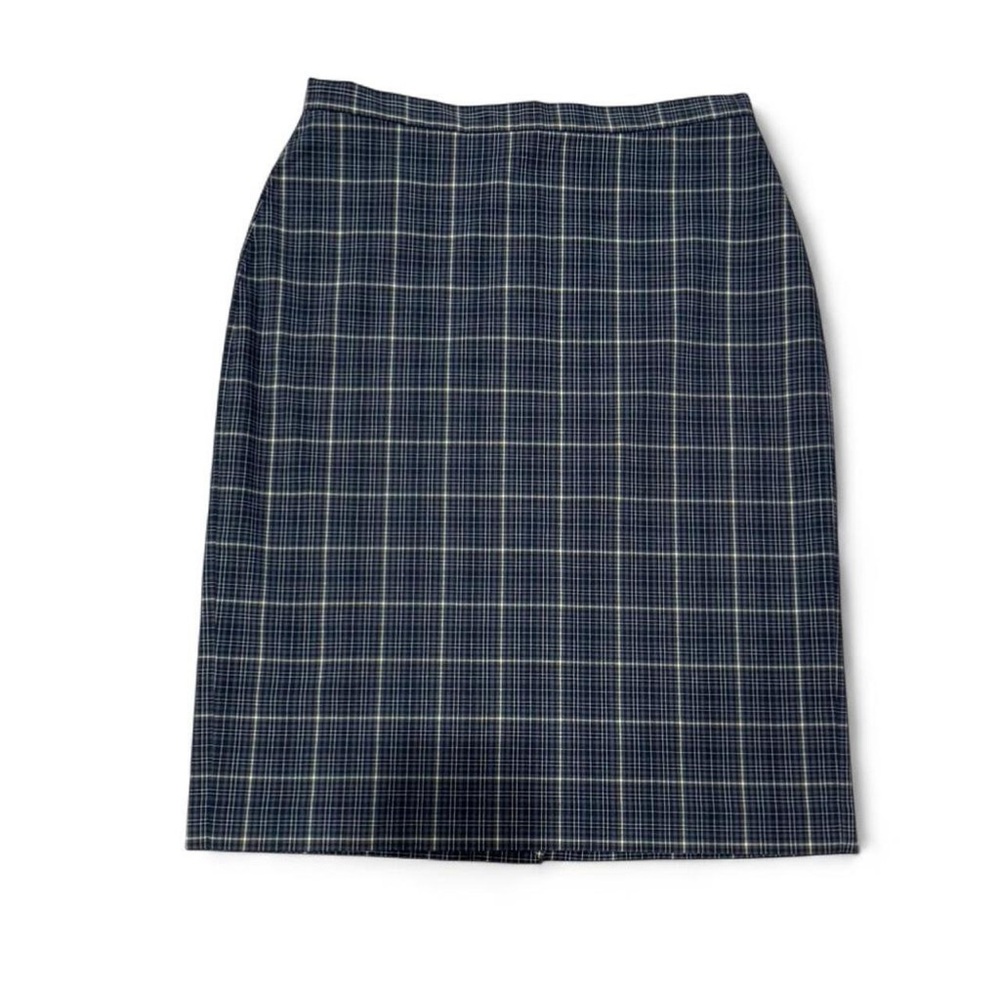 The Limited Black and White Plaid Pencil Skirt